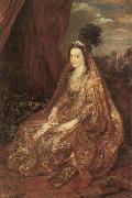 Anthony Van Dyck Portrat der Elisabeth oder Theresia Shirley in orientalischer Kleidung oil painting on canvas